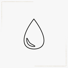 water drop line icon