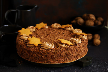 Chocolate cake.