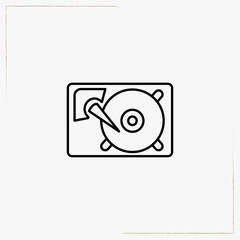 hard disk line icon