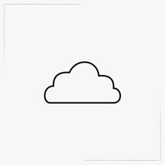 cloud line icon