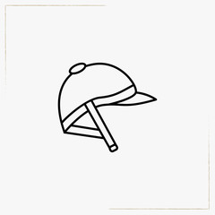 jockey hat line icon - 192715124