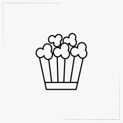 popcorn line icon