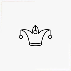 carnival hat line icon