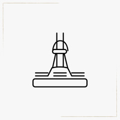 vacuum cleaner nozzle line icon - 192715161