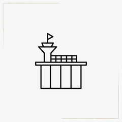 airport building line icon