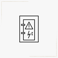 electric shield box line icon