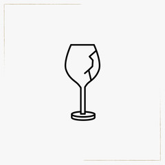 fragile line icon