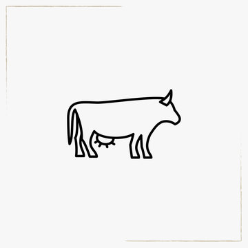 cow line icon