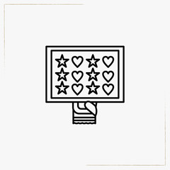 baking cookies line icon