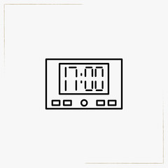 electronic table watch line icon
