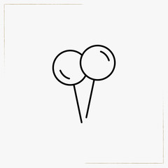 helium balls line icon
