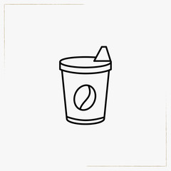 coffee cup line icon