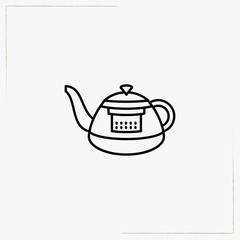 tea pot line icon