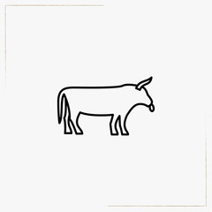 bull line icon