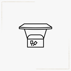 garden table line icon