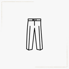 trousers line icon