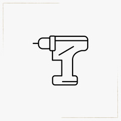 electrical screwdriver line icon