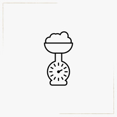 cooking weights line icon