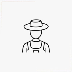 farmer line icon