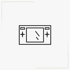 portable play station line icon