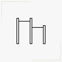 horizontal bar line icon