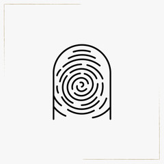finger print line icon
