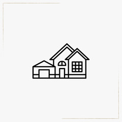 Fototapeta premium house line icon