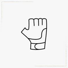 bicycle glove line icon