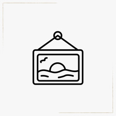 wall picture line icon