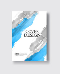 Naklejka na ściany i meble Elegant brochure template design ink brush element