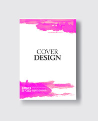 Naklejka na ściany i meble Elegant brochure template design ink brush element