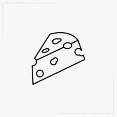 cheese line icon