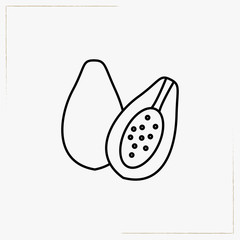 mango line icon