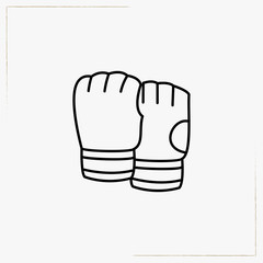 box gloves line icon