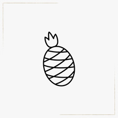 pineapple line icon