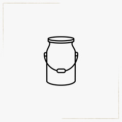 milk can line icon