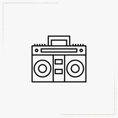 cassette player line icon