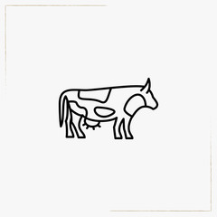 cow line icon