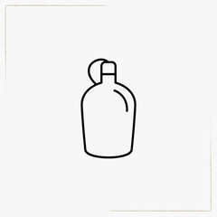 water flask line icon