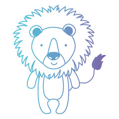 cute lion character icon vector illustration design