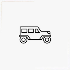 retro car line icon