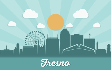 Fresno skyline - California