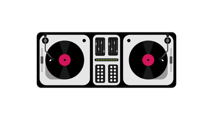 Fototapeta premium DJ console in flat design