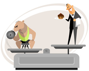 Bodybuilder and his temptation