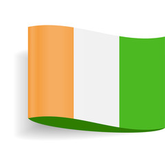 Ivory coast Flag Vector Label Tag Icon