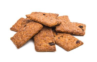 cookies with raisins isolated
