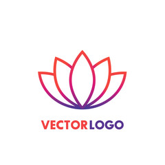 lotus vector logo on white
