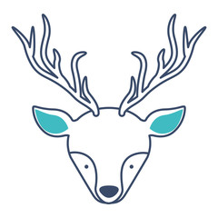 beautiful reindeer woodland character vector illustration design