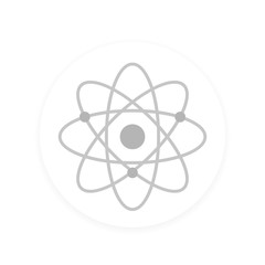 atom vector icon on white