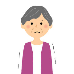 シニア女性　おばあちゃん　悔しい